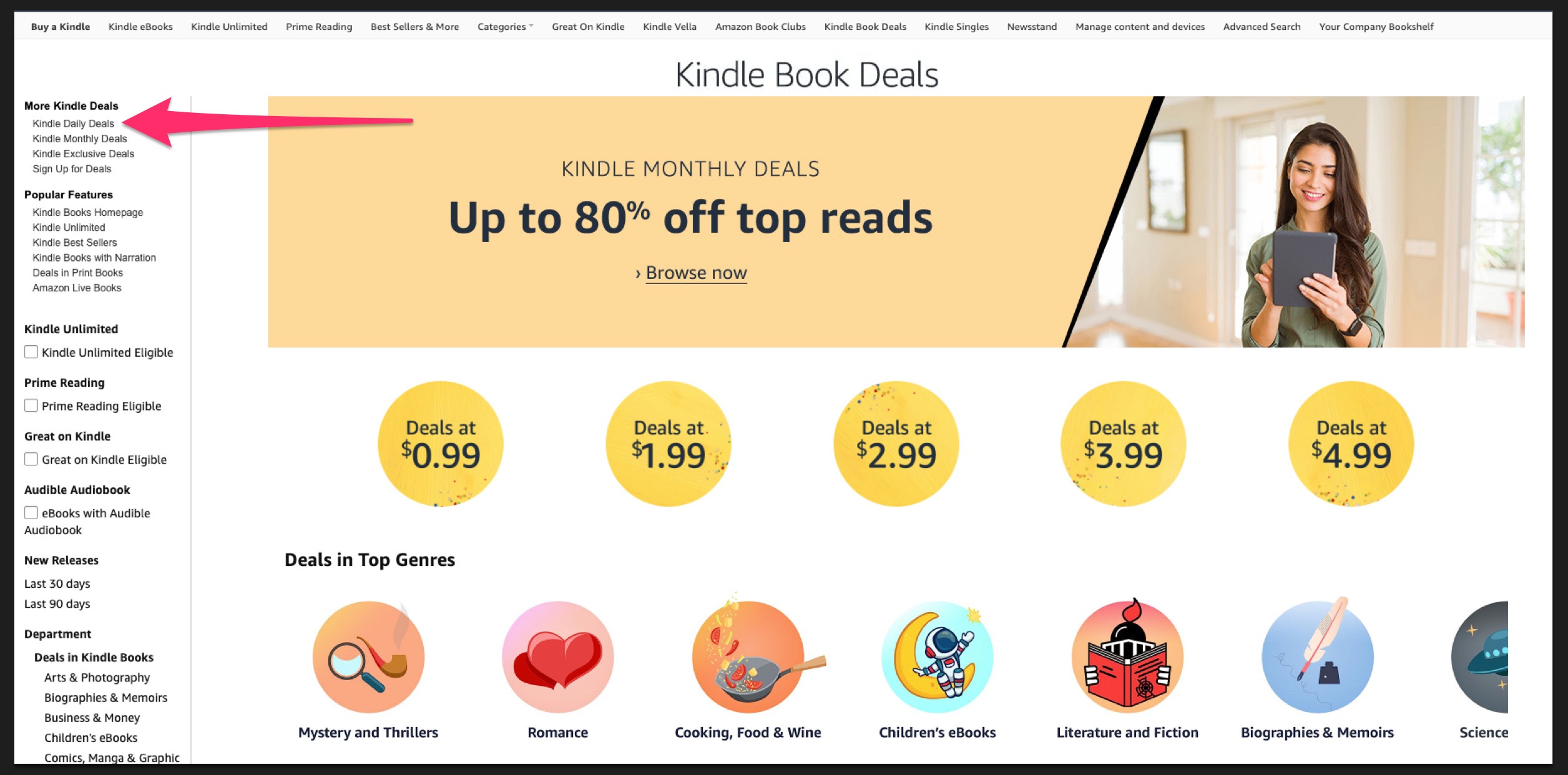 How to Find Kindle Daily Deals - Step 5