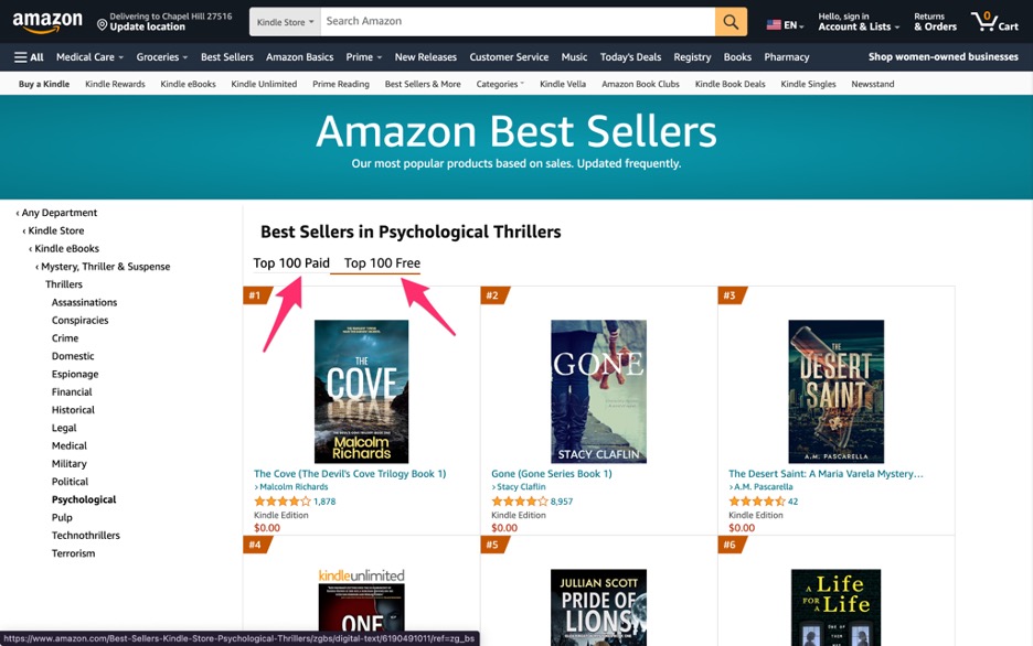 How to Find the Best Psychological Thriller eBook Deals 6