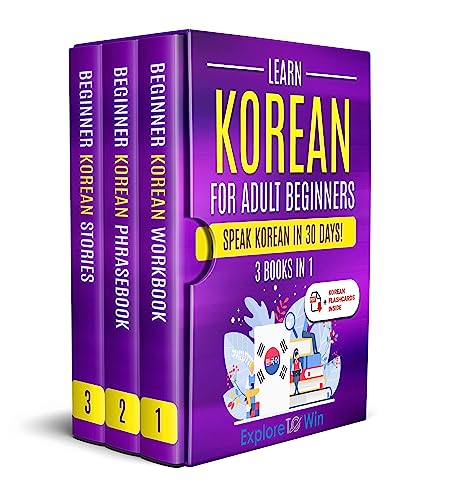 Learn Korean for Adult Beginners: Speak Korean in 30 Days (Books 1-3) on Kindle