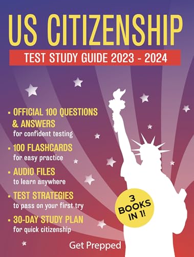 US Citizenship Test Study Guide (3 Books in 1) on Kindle