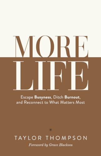 More Life: Escape Busyness, Ditch Burnout, & Reconnect To What Matters Most on Kindle