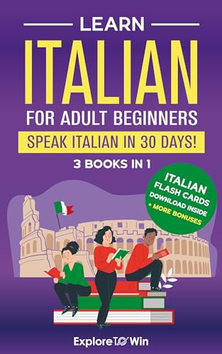 Learn Italian For Adult Beginners (Books 1-3) on Kindle